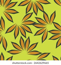 Floral seamless pattern. Climbing flowers wallpaper. Design for textile, fabric, wallpaper. Tile floral background. Two colors flowers pattern. Vector pattern