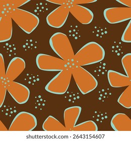 Nahtloses Blumenmuster. Klettern Blumen Tapete. Design für Textil, Stoff, Tapete. Fliesen, floraler Hintergrund. Zwei Farben Blumen Muster. Vektormuster