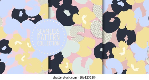 Floral seamless pattern collection. Vector design for paper, fabric, interior decor and cover