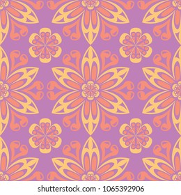 Floral seamless pattern. Colored background for wallpapers, textile and fabrics