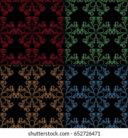 Floral seamless pattern. Colored ornaments