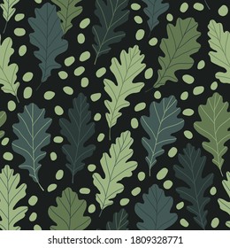 Motif floral harmonieux de feuilles exotiques colorées sur fond noir. Branches tropicales vertes. Illustration vectorielle de mode pour fond d'écran, affiches, carte, tissu, tissu.