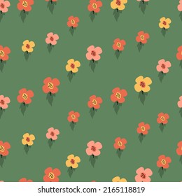 Floral seamless pattern. Colorful surface design
