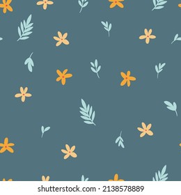 Patrón floral sin fisuras. Textura creativa floreciente. Fondo de flores silvestres. Ideal para la tela, el textil, la rayadura. Ilustración de dibujos animados

