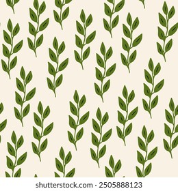 Floral seamless pattern. Cute summer background with flowers and leaves. Modern floral compositions. Fashion vector stock illustration for wallpaper, posters, card, fabric, textile