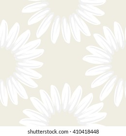 Floral seamless pattern with daisies flowers. Vector background.