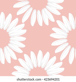 Floral seamless pattern with daisies flowers. Vector background.