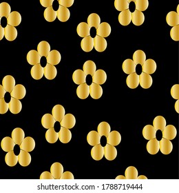 Floral seamless pattern with daisy flowers.