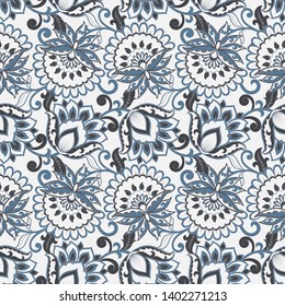 Floral seamless pattern. damask vector background