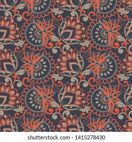 Floral seamless pattern. damask vector background