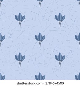 Patrón floral sin fisuras. Flores oscuras en un fondo claro y pastel. Ilustración vectorial Para textiles y fondos.


