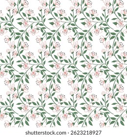 Floral  seamless pattern for decorating all fashion designs, fabrics, wallpapers and prints. on a white color background