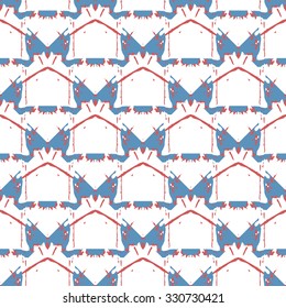 Floral Seamless Pattern for decoration. Geometric Print for paper. Texture Vector illustration.