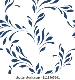 Floral seamless pattern. Delicate background for wrapping, textiles, paper, wallpaper. Plant ornament for simple print.