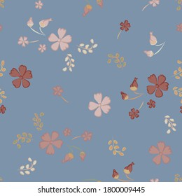 Patrón floral sin foco con flores delgadas. Grandes elementos para papel impreso, textil, de línea, de fondo. Patrón bonito para envolver papel. Flores salvajes vectoriales. Colorida Moderna Rapport.
