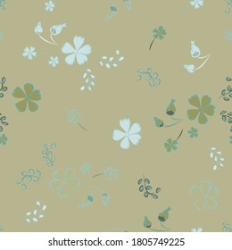 Patrón floral sin foco con flores delgadas. Grandes elementos para papel impreso, textil, de línea, de fondo. Patrón bonito para envolver papel. Flores salvajes vectoriales. Colorida Moderna Rapport.
