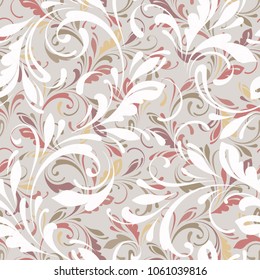 Floral seamless pattern. Delicate flowery background for fabric, wrapping, wallpaper and paper. Decorative ornament.