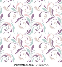 Floral seamless pattern. Delicate outline texture for wrapping, textiles, paper, wallpaper.