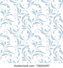 Floral seamless pattern. Delicate outline texture for wrapping, textiles, paper, wallpaper.