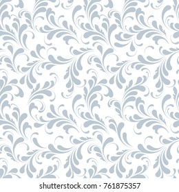 Floral seamless pattern. Delicate outline texture for wrapping, textiles, paper, wallpaper.
