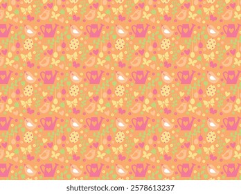 floral seamless pattern design 11 on different colour