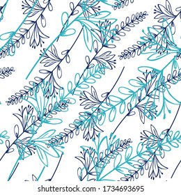 Floral seamless pattern design. Abstract background pastel color wallpaper vector.