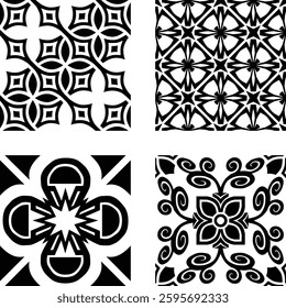 Floral Seamless Pattern Design art set