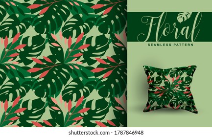 Floral seamless pattern design. Floral background
