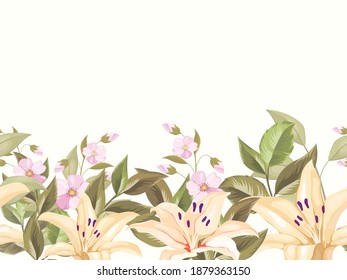 Floral seamless pattern design, can be use for fashion or wallpaper