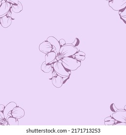 Diseño de patrones florales sin fisuras para la impresión de tela o papel pintado. Decoración textil vectorial de flores. Arte de fondo natural.