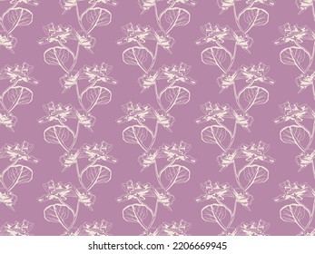 Nahtlose Blumenmuster-Design für Stoff- oder Wallpaper-Druck. Blumenvektor-Textildekoration. Naturhintergrund Kunst.