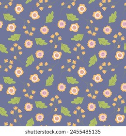 Patrón sin costuras floral. Diseño para tela, textil, Fondo de pantalla, embalaje	
