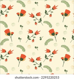 Diseño de patrones florales sin fisuras , Patrón de repetición de flor 