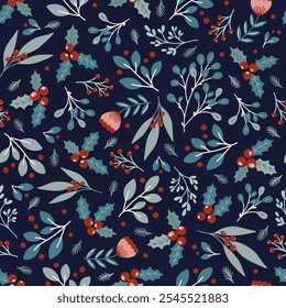 Floral seamless pattern design, hand drawn set of digital paper, wallpaper, reapeating vector background with elegant cute flowers and floral branches. 