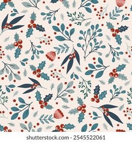 Floral seamless pattern design, hand drawn set of digital paper, wallpaper, reapeating vector background with elegant cute flowers and floral branches. 