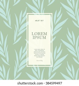 Floral seamless pattern design/ Label design with floral background/ Abstract background/ Vintage frames design/ Polygon label with floral elements/ Textile pattern/ Fashion label/ Skin care packaging