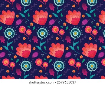 floral seamless pattern design on different colour 10