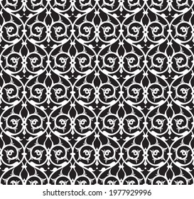Floral seamless pattern design with Ottoman Turkish style ornaments, repeating background for web and print