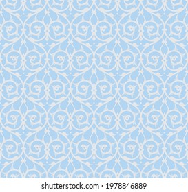 Floral seamless pattern design with Ottoman Turkish style ornaments, repeating background for web and print
