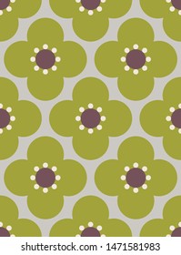 Floral seamless pattern design. Scandinavian style. Vector illustration.