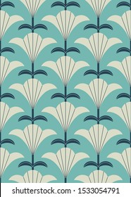 Floral seamless pattern design. Scandinavian style. Vector illustration.