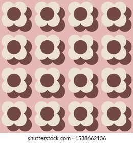 Floral seamless pattern design. Scandinavian style. Vector illustration.