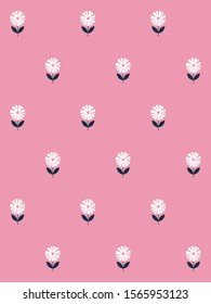 Floral seamless pattern design. Scandinavian style. Vector illustration.