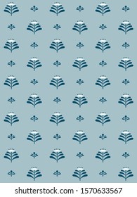 Floral seamless pattern design. Scandinavian style. Vector illustration.