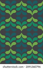 Floral seamless pattern design. Scandinavian style. Vector illustration.