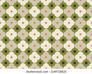 Floral seamless pattern design. Scandinavian style. Vector illustration.