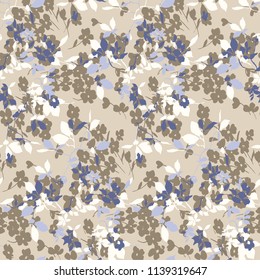 Floral seamless pattern design, vector illustration background