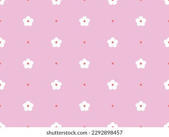 Сute floral seamless pattern design. Vector illustration.
