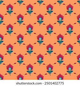 Diseño de patrón floral sin fisuras en Vector.  Textura de lujo para Fondos de pantalla, tela, impresión, papel, etc. 