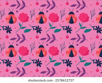 floral seamless pattern design2 on different colour